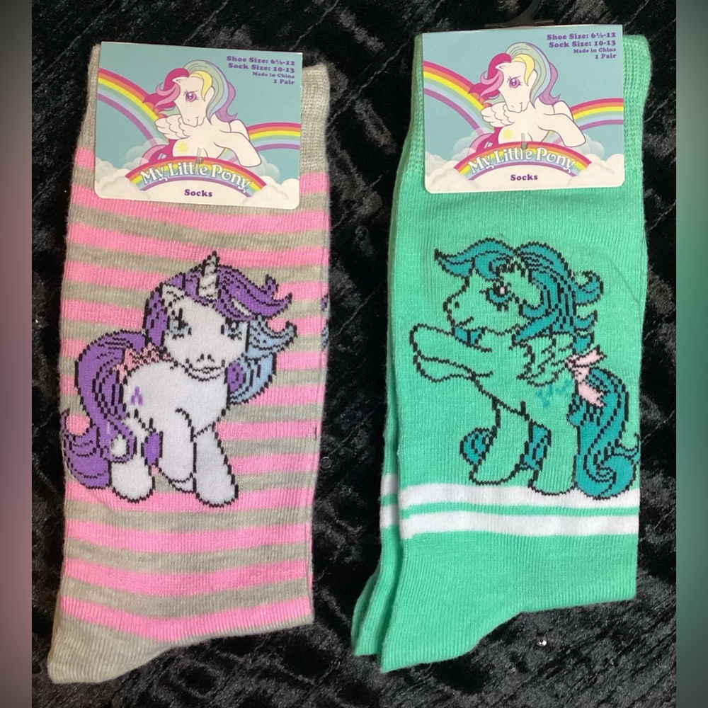 Hasbro My Little Pony Socks Set Of 2 Sizes 6.5 - 12